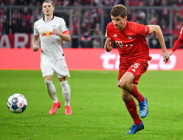Thomas Müller scored a brace in Bayern's 3-3 draw with RB Leipzig.