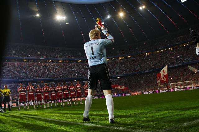 Oliver Kahn during his testimonial match in 2008.
