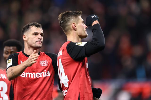 Patrik Schick and Granit Xhaka. Patrik Schick and Granit Xhaka.