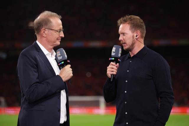 RTL's Florian König interviewing Bundestrainer Julian Nagelsmann.