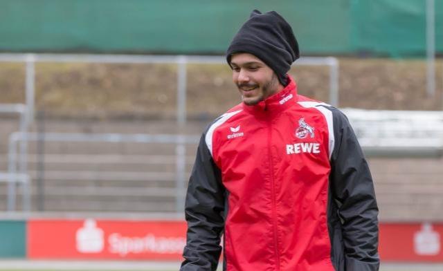 FC Köln's Leonardo Bittencourt on the training pitch.