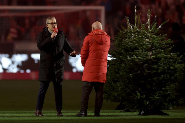 Bayern CEO Jan-Christian Dreesen at the Allianz Arena last night. 