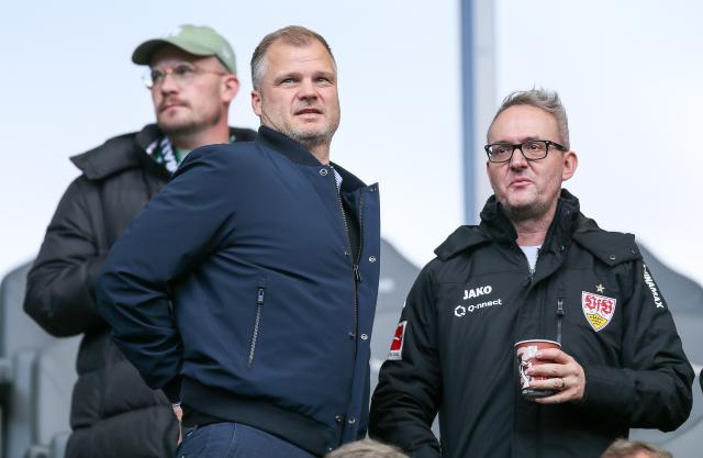 Stuttgart managers Fabian Wohlgemuth and Alexander Wehrle.