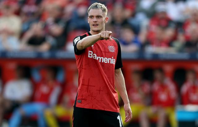 Leverkusen's Florian Wirtz in action during the match against 1. FC Union Berlin, 12. April 2025.