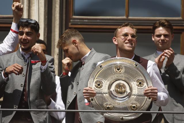 Daniel Peretz at Bayern's title celebration.