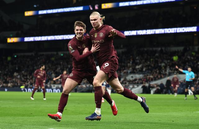 McAtee with Erling Haaland.