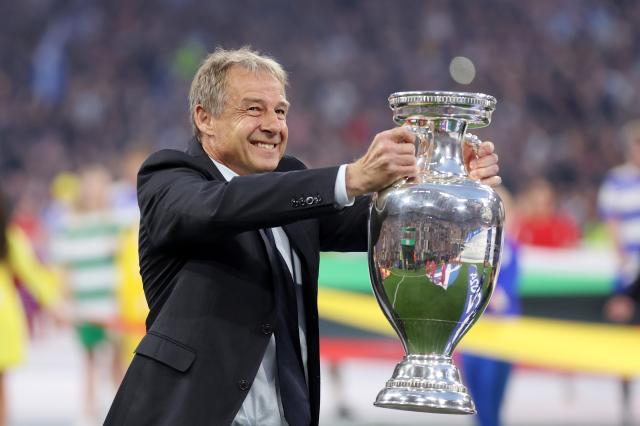 Klinsmann with Euro 2024 trophy