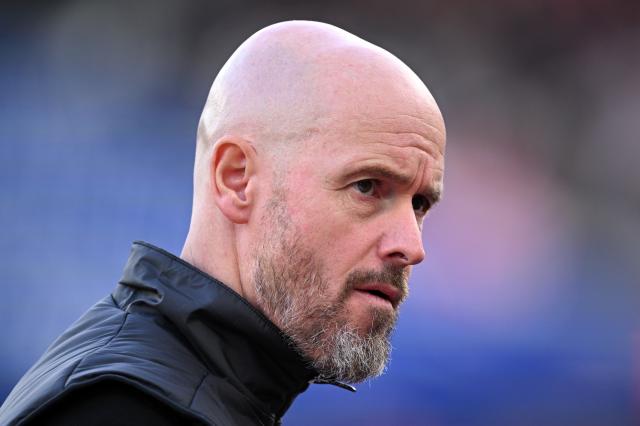 Erik ten Hag as Manchester United manager during the Premier League match against West Ham United.