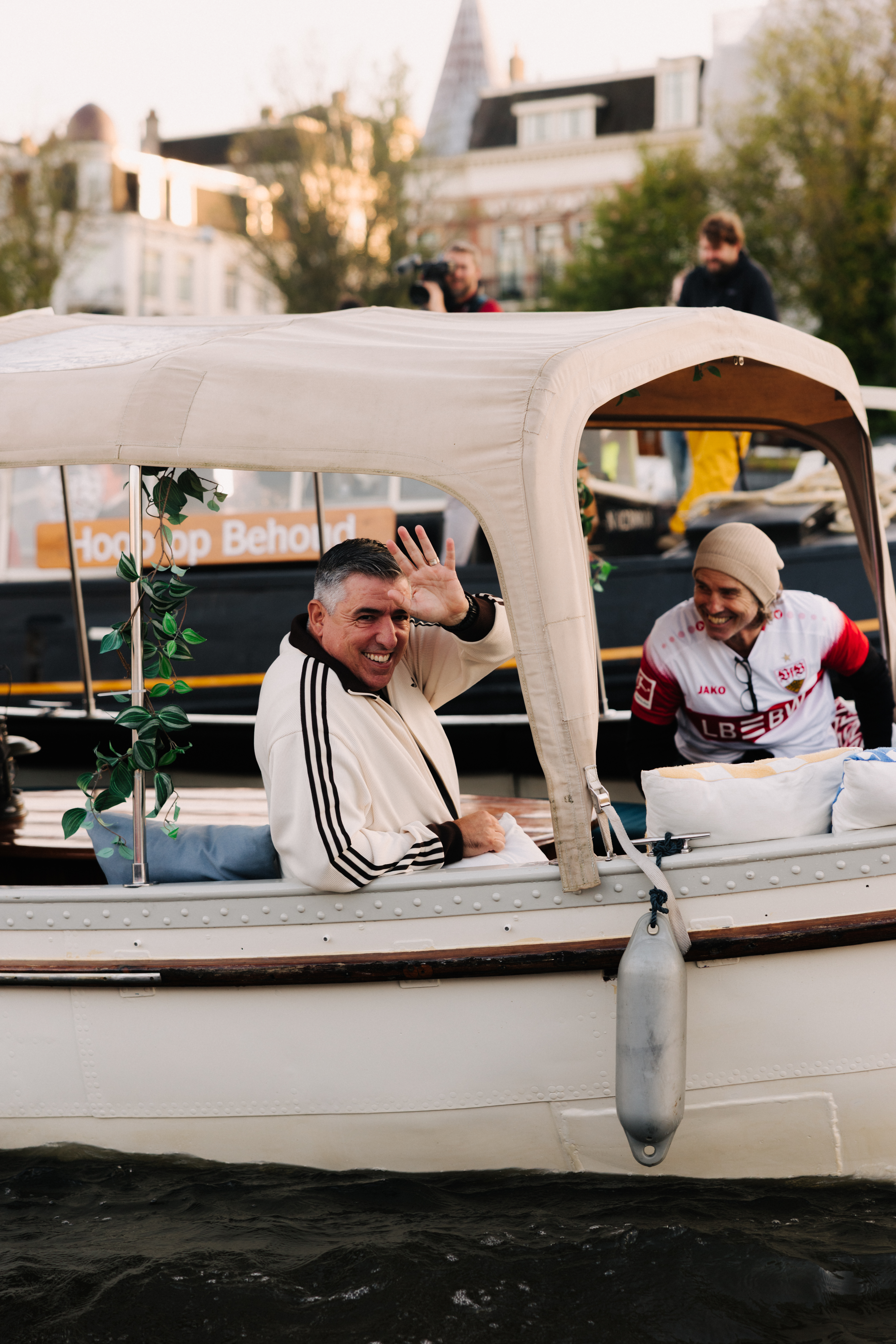 Roy Makaay and Frank Verlaat during the event.